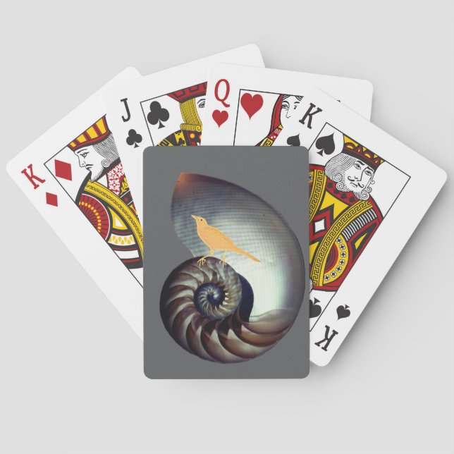 Seashell and Bird Playing Cards (Back)