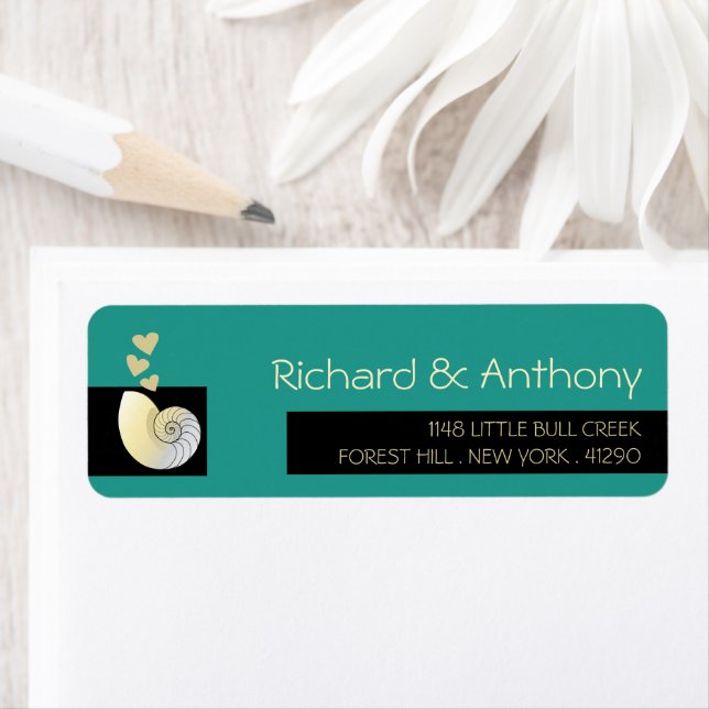 Seashell and Hearts, Beach Wedding (Insitu)