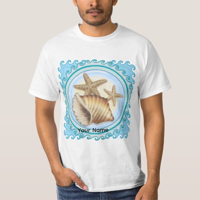 Seashell and Starfish T-Shirt (Front)