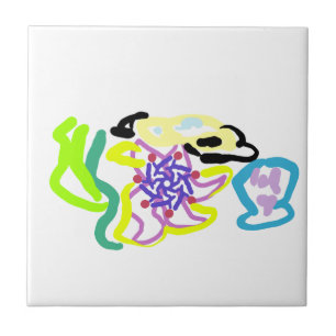 Seashell and starfish tile