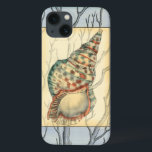 Seashell and Tree Branches iPhone 13 Case<br><div class="desc">Jennifer Goldberger has an amazing collection of art capturing the gems of the ocean. In this beautiful,  classic nautical painting,  this seashell is the main object with unique tree branches in the background. Get this translucent painting on your favourite products today!</div>