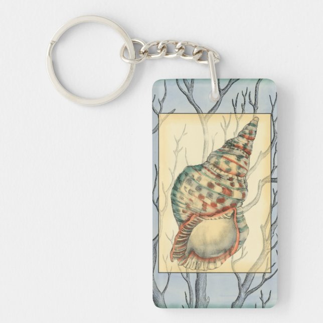 Seashell and Tree Branches Key Ring (Front)