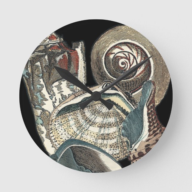 Seashell Anthology Round Clock (Front)
