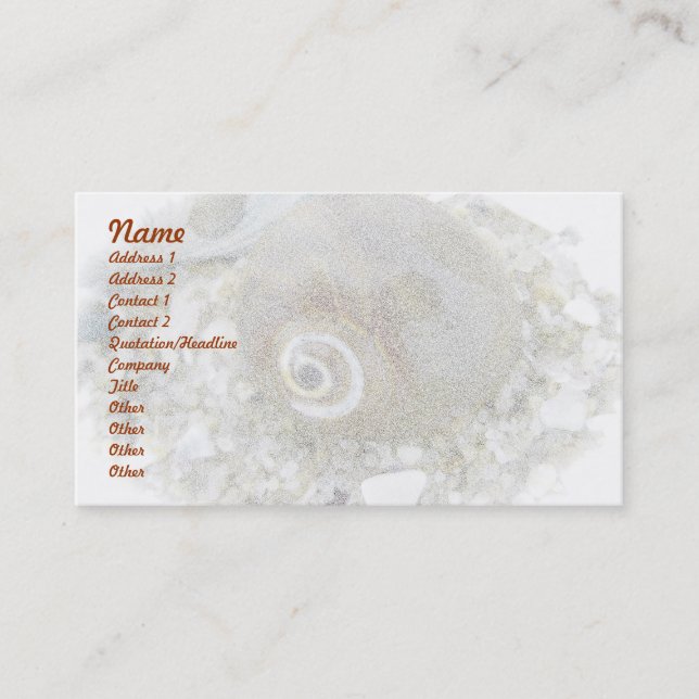 Seashell at Low Tide Coordinating Items Business Card (Front)