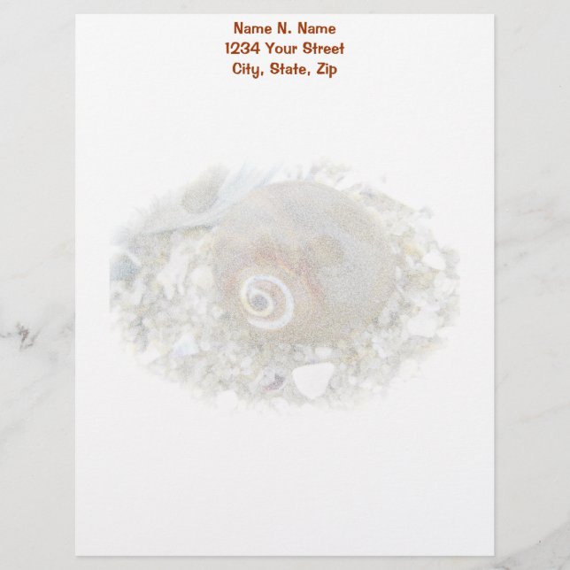 Seashell at Low Tide Coordinating Items Personalised Letterhead (Front)