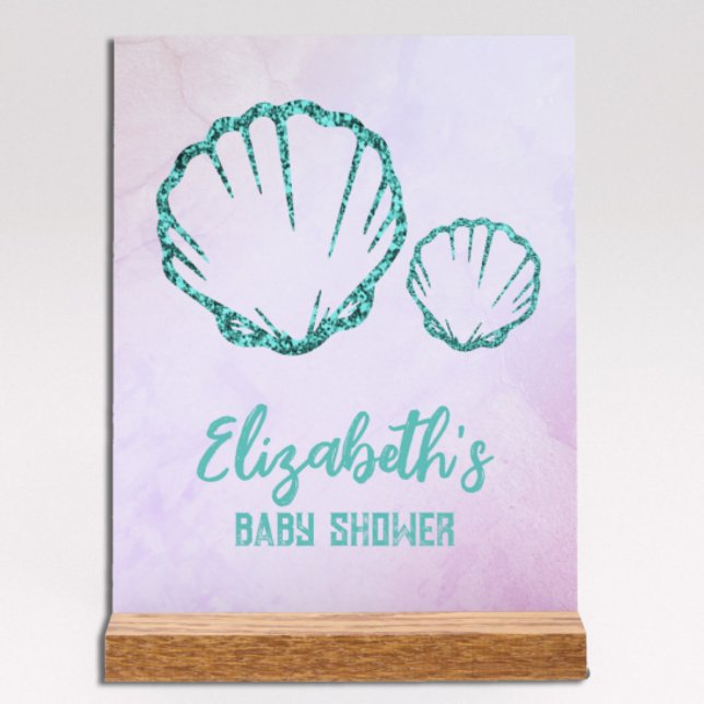Seashell Baby Shower Acrylic Sign (Creator Uploaded)