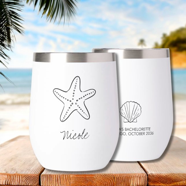 Seashell Bachelorette Party Thermal Wine Tumbler (Seashell Bachelorette Party Thermal Wine Tumbler
)