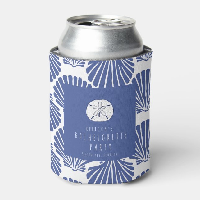 Seashell Beach Bachelorette Weekend  Can Cooler (Can Front)