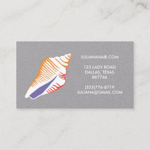 Seashell Beach Chic Elegant Business Card