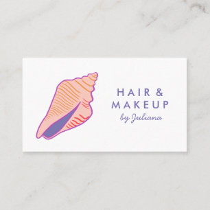 Seashell Beach Chic Elegant Purple Pink Business Card