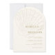 Seashell Beach Coastal Ivory & Gold Arch Wedding