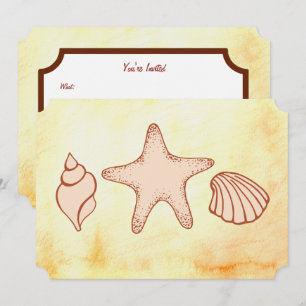 Seashell Beach Invitations