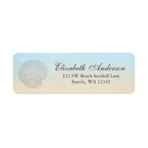 Seashell Beach Personalised Address Label