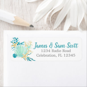 Seashell Beach Themed Return Address