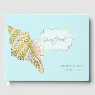 Seashell Beach Wedding Guest Book