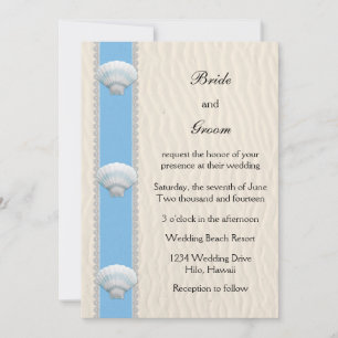 Seashell Beach Wedding Invitation