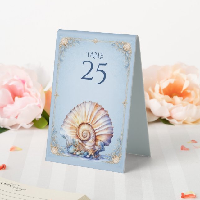 Seashell beach wedding table accessories (In SItu (Wedding))