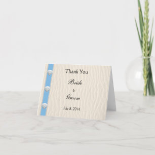 Seashell Beach Wedding Thank You Card