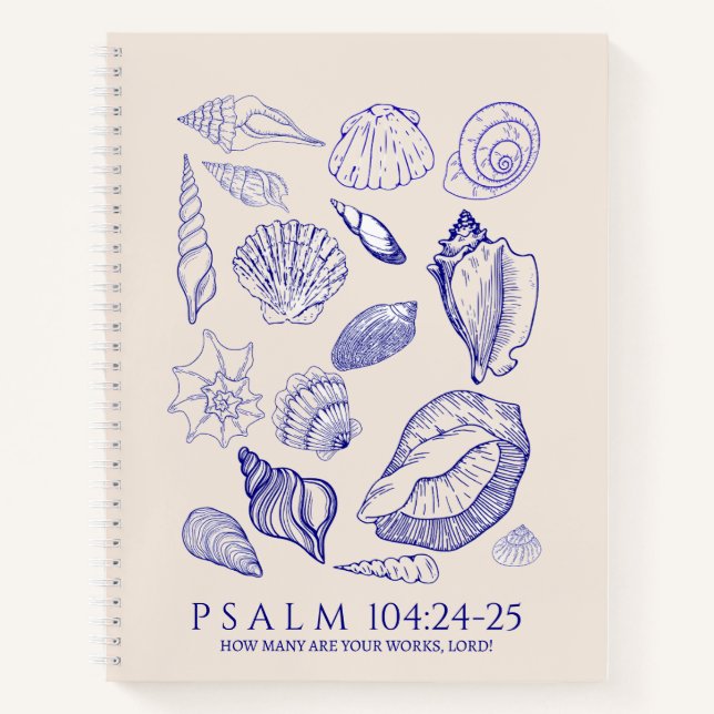 Seashell Bible Verse Notebook (Front)