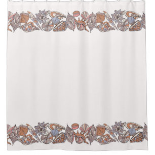Seashell Boarder  Shower Curtain