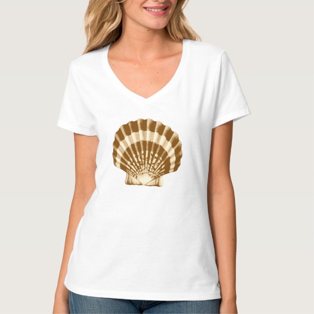 Seashell - brown and beige T-Shirt (Front)