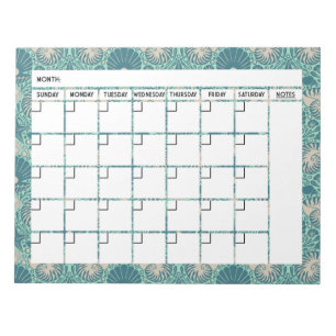 Seashell Calendar Notepad