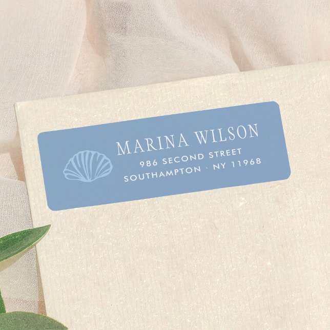 Seashell Coastal Modern Return Address (Creator Uploaded)