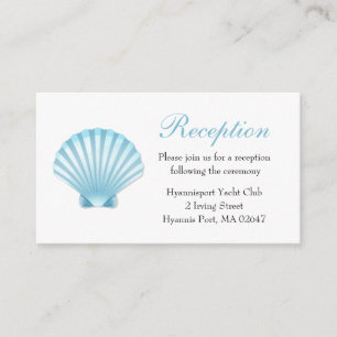 Seashell Coastal Romantic Summer Wedding Reception Enclosure Card