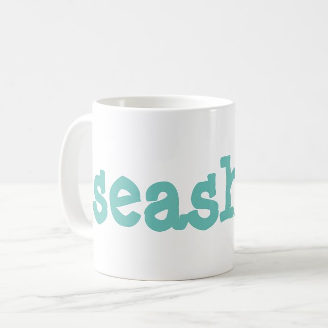 seashell coffee mug (Front Left)