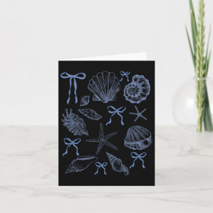 Seashell Coquette Bow Hawaii Beach Summer Vacation Card