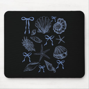 Seashell Coquette Bow Hawaii Beach Summer Vacation Mouse Mat
