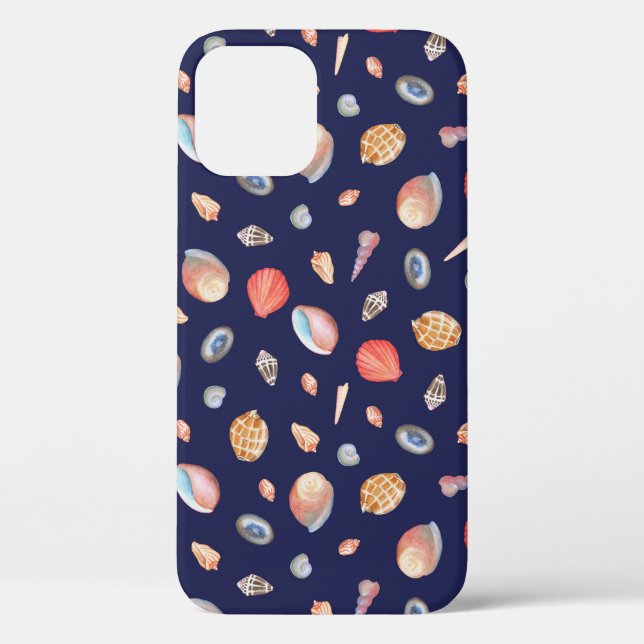 Seashell Elegance: Summer Blue Pattern. Case-Mate iPhone Case (Back)