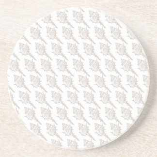 Seashell elegant pattern throw pillow coaster