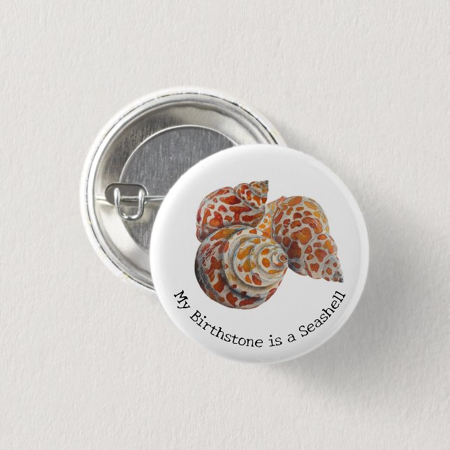 Seashell/Fossickers  3 Cm Round Badge (Front & Back)