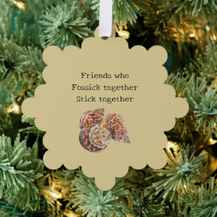 Seashell/Fossickers Tree Decoration Card