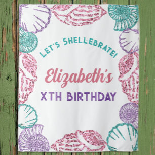 Seashell Girls Birthday Tapestry