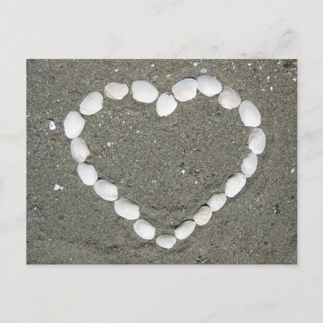 Seashell heart postcard (Front)