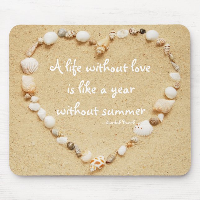 Seashell Heart Proverb Mousepad (Front)