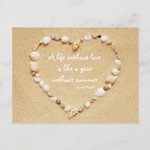 Seashell Heart Proverb Postcard
