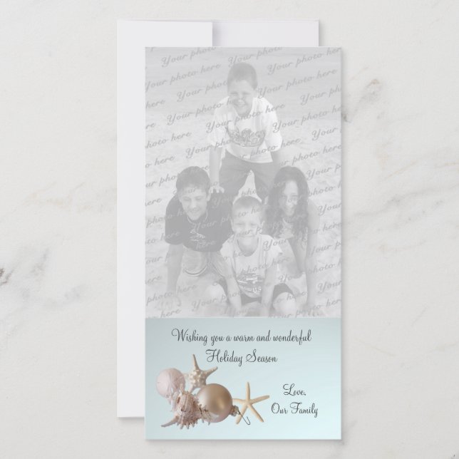 Seashell Holiday Greeting Card (Front)