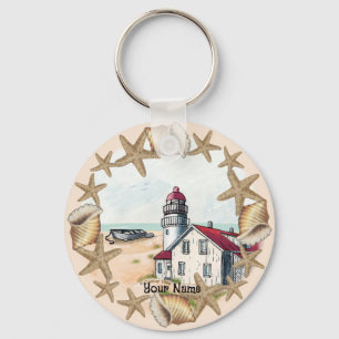 Seashell Lighthouse   Keychain