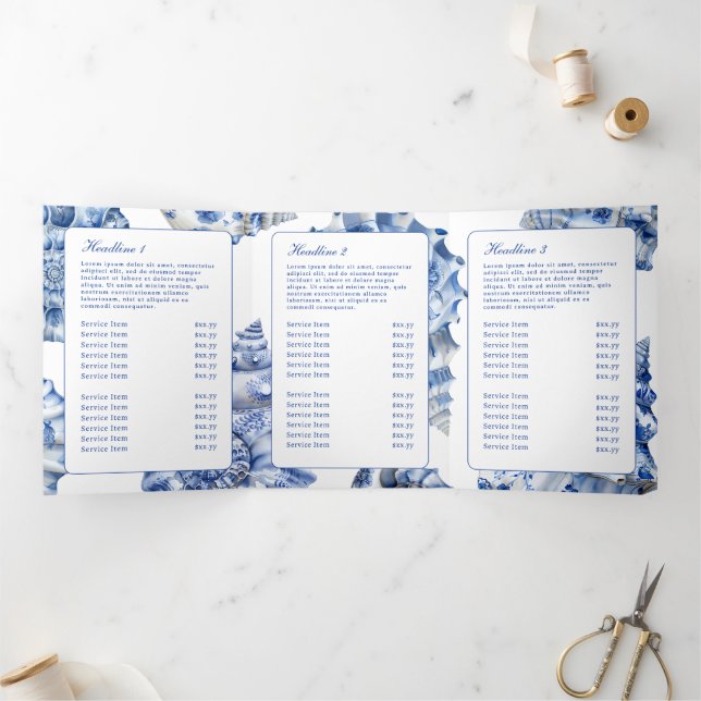 Seashell Logo Trifold Brochure (Inside)