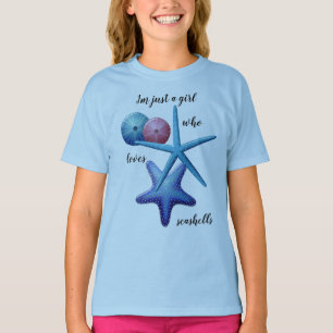Seashell Lover Girl Any T-Shirt