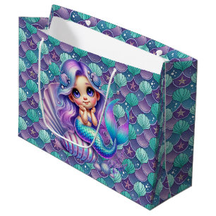 Seashell Mermaid  Large Gift Bag