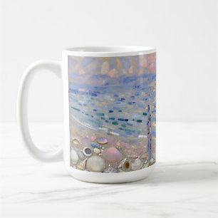 Seashell Mosaic Beach Horizon Glow Coffee Mug
