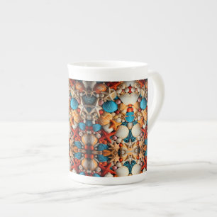 Seashell Mosaic Sherpa Throw Bone China Mug