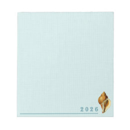 Seashell Ocean Blue Notepad