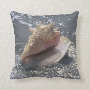 Seashell On Beach Sanibel Island, Florida Cushion