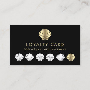 seashell on black loyalty card