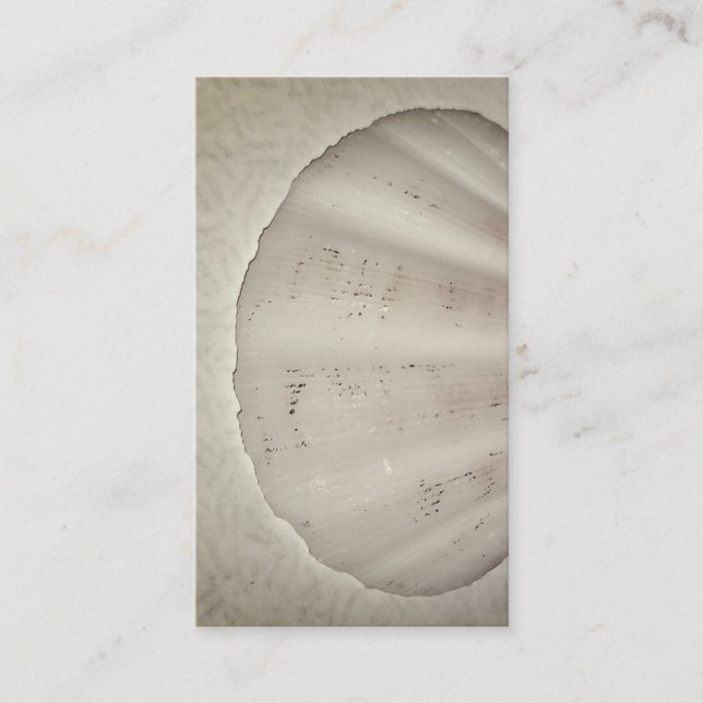 Seashell on sandy beach business card (Front)